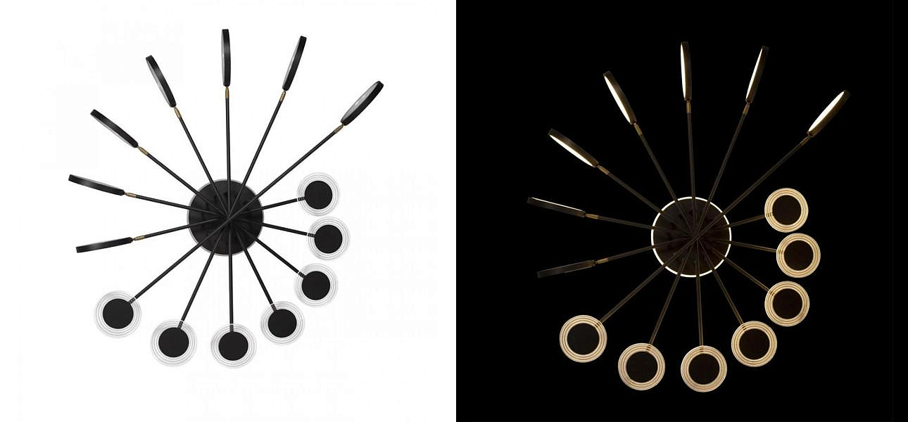 Люстра светодиодная BENDIK LIGHTING Black 14 плафонов Люстра светодиодная BENDIK LIGHTING Black 14 плафонов - Loft-Concept в Кирове