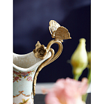 Кувшин с цветочным рисунком и бронзовой ручкой Blue Garden варинант исполнения - 3 | Loft Concept в Кирове