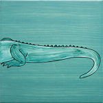 Плитка с узором Крокодил байдарочник варинант исполнения - 4 | Loft Concept в Кирове