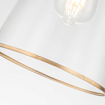 Подвесной светильник золотого цвета с колоколообразным стеклянным плафоном и декоративным элементом Elstead Lighting варинант исполнения - 3 | Loft Concept в Кирове