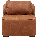 Кожаное модульное кресло коричневое без подлокотников с подушкой Coul Leather Modular Armchair варинант исполнения - 2 | Loft Concept в Кирове
