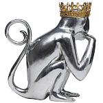 Статуэтка обезьяна в короне серебряная Golden Monkey варинант исполнения - 2 | Loft Concept в Кирове