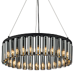 Люстра со стеклянными цилиндрическими плафонами Luminous Cylinders Smoky Round варинант исполнения - 3 | Loft Concept в Кирове