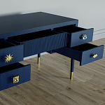 Письменный стол с 4-мя ящиками Elsa Dreams Blue варинант исполнения - 4 | Loft Concept в Кирове