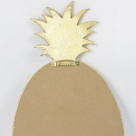 Зеркало овальной формы с золотистой рамкой и декоративной верхушкой в виде ананаса Pineapple Shine  варинант исполнения - 5 | Loft Concept в Кирове