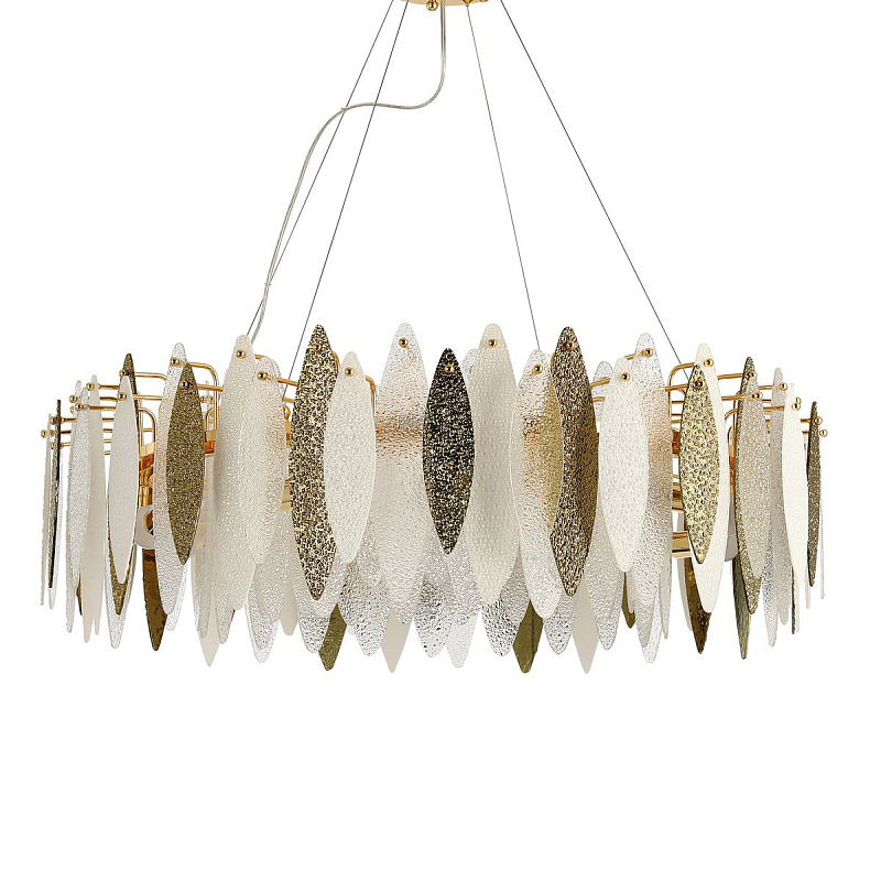 Люстра Monaghan Chandelier 10 Белый Золотой Люстра Monaghan Chandelier 10 Белый Золотой в Кирове | Loft Concept
