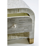 Тумбочка прикроватная с ящиком Tofino White Bone Inlay  Bedside Cabinet   варинант исполнения - 2 | Loft Concept в Кирове