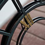 Зеркало настенное в чёрной металлической раме в виде часов Mirror Tower Clock варинант исполнения - 4 | Loft Concept в Кирове