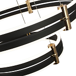 Люстра светодиодная с 3-мя плафонами в форме колец из акрила и алюминия с пультом для регулировки света Ring Horizontal Anthracite варинант исполнения - 2 | Loft Concept в Кирове