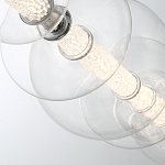 Подвесной светильник линейный с прозрачными стеклянными шарами разного диаметра Eurofase варинант исполнения - 6 | Loft Concept в Кирове