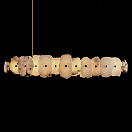 Подвесной светильник с фигурными элементами из белого алебастра Cryptocrystalline Stone варинант исполнения - 8 | Loft Concept в Кирове