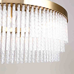 Люстра подвесная со стеклянными подвесками в виде перекрученных трубочек Nembus варинант исполнения - 4 | Loft Concept в Кирове