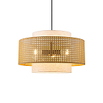 Подвесной светильник с декоративным поясом из плетеного бамбука Biuloggicu варинант исполнения - 1 | Loft Concept в Кирове