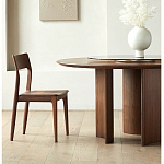 Стол обеденный круглый с двойной столешницей Walnut Wood Table варинант исполнения - 1 | Loft Concept в Кирове