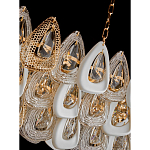 Люстра овальная с многослойными белыми и прозрачными подвесками Character Chandelier варинант исполнения - 4 | Loft Concept в Кирове