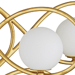Люстра с закругленным каркасом золотого цвета и белыми плафонами Round Curl варинант исполнения - 1 | Loft Concept в Кирове