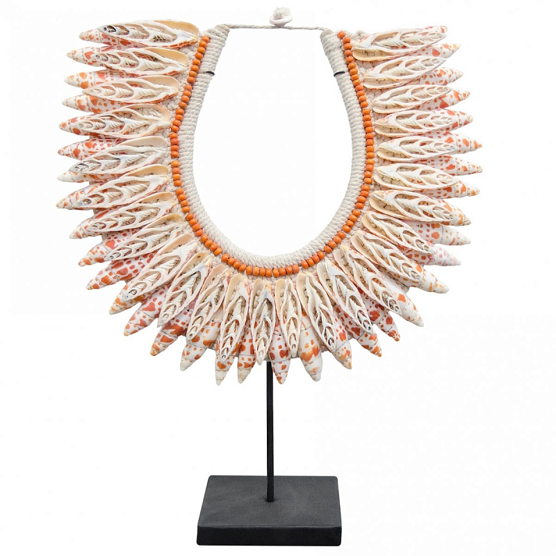 Ожерелье из ракушек на подставке SHELL NECKLACE Белый Ожерелье из ракушек на подставке SHELL NECKLACE Белый в Кирове | Loft Concept