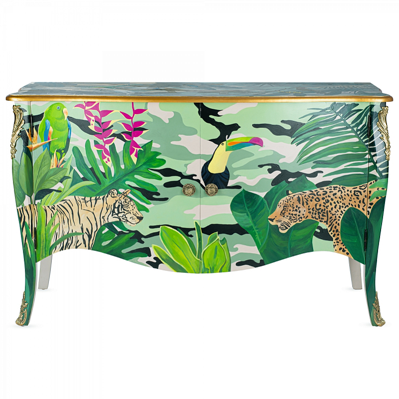 Комод L.XV DRESSER Flowers Jungle Серебряный Зеленый Комод L.XV DRESSER Flowers Jungle Серебряный Зеленый в Кирове | Loft Concept