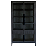 Витрина Primo со стеклянными фасадами и 2 ящиками Черный дуб варинант исполнения - 10 | Loft Concept в Кирове