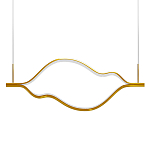 Подвесной светильник волнообразный изогнутый цвета латунь 3000К Spiral Lighting варинант исполнения - 1 | Loft Concept в Кирове