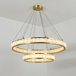 Люстра с 2-мя кольцами из натурального камня с регулируемыми плафонами Durability of Stone варинант исполнения - 2 | Loft Concept в Кирове