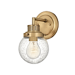 Бра для ванных комнат с прозрачным шарообразным плафоном из стекла с пузырьками на круглом основании Hinkley варинант исполнения - 1 | Loft Concept в Кирове