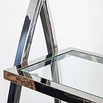 Металлический стеллаж со стеклянными полками Molecule варинант исполнения - 4 | Loft Concept в Кирове