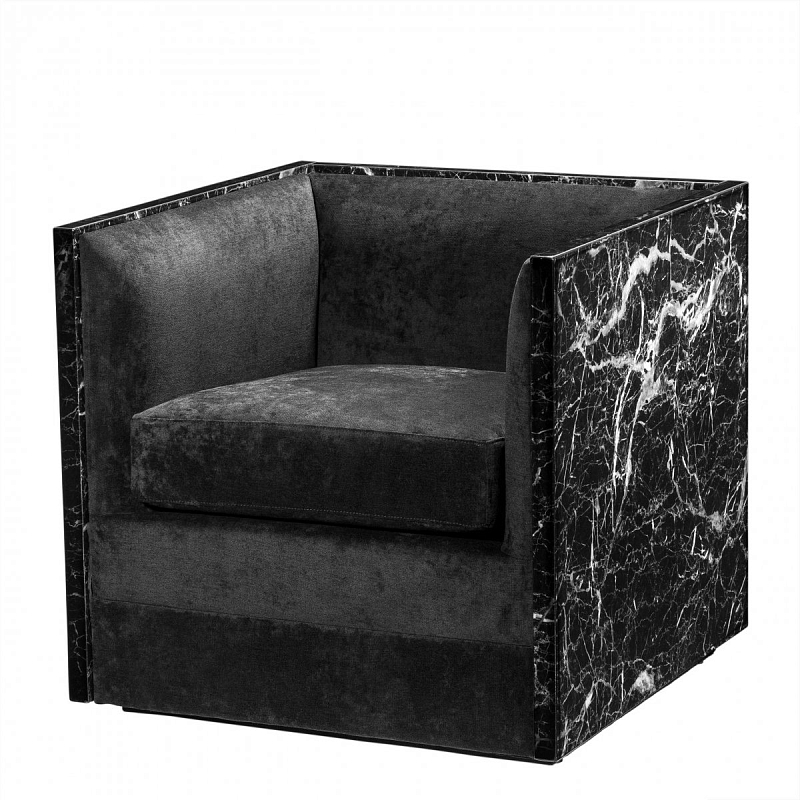 Кресло Eichholtz Chair Calabria Черный Черный Мрамор Nero Кресло Eichholtz Chair Calabria Черный Черный Мрамор Nero в Кирове | Loft Concept