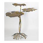 Столик приставной с тремя столешницами Тропические листья Tropical Forest gold варинант исполнения - 2 | Loft Concept в Кирове