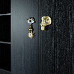 Большой шкаф с витриной Elsa Dreams Black варинант исполнения - 5 | Loft Concept в Кирове