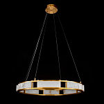 Люстра в виде кольца из натурального камня Golden Alavastor варинант исполнения - 2 | Loft Concept в Кирове