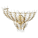 Бра золотого цвета с белыми стеклянными лепестками Hanging Flowers варинант исполнения - 2 | Loft Concept в Кирове