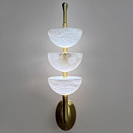 Бра с 3-мя мраморными плафонами в форме чаши Warm Marble Light варинант исполнения - 4 | Loft Concept в Кирове
