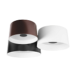 Потолочный светильник с 3-мя цилиндрическими абажурами черного белого и коричневого цвета Urban Dome варинант исполнения - 3 | Loft Concept в Кирове