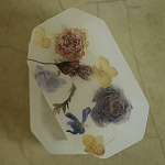 Шкатулка из эпоксидной смолы с цветами белая Epoxy Resin Flowers Box White варинант исполнения - 2 | Loft Concept в Кирове