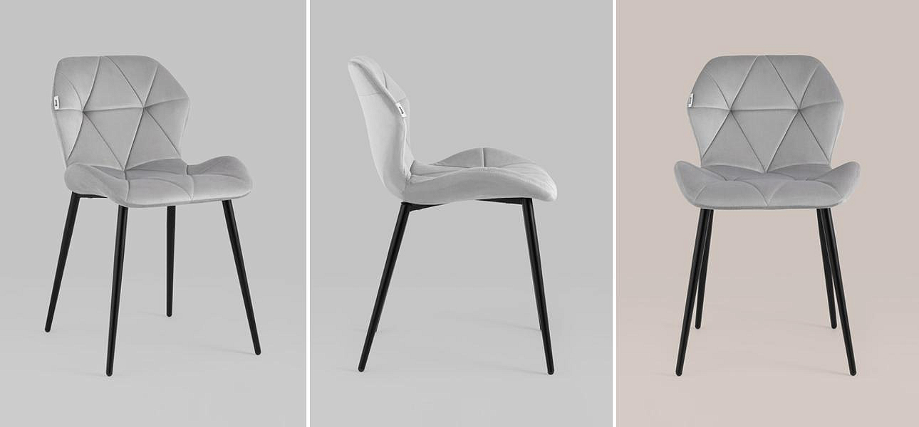 Стул Jeroen Chair II Серый Велюр Стул Jeroen Chair II Серый Велюр - Loft-Concept в Кирове