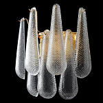 Бра с подвесками из рифленного стекла в форме капель Textured Glass варинант исполнения - 2 | Loft Concept в Кирове