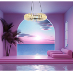 Люстра круглая с фактурными элементами в виде ракушек Inspired Sea варинант исполнения - 5 | Loft Concept в Кирове