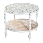 Журнальный столик из натурального дерева в винтажном стиле Openwork Coffee Table варинант исполнения - 1 | Loft Concept в Кирове