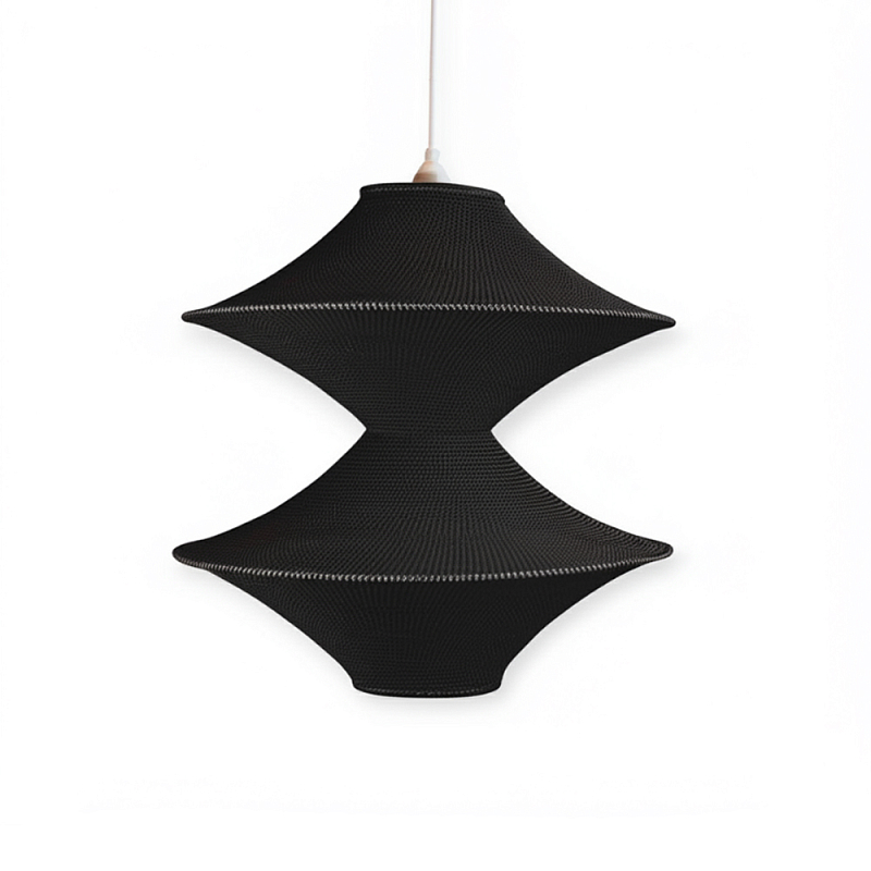 Подвесной вязаный черный светильник «Звезда Востока 02» Черный в Кирове | Loft Concept 