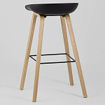 Барный стул на ножках из натурального дерева Boras Black варинант исполнения - 5 | Loft Concept в Кирове