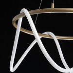 Люстра подвесная круглая золотого цвета с белыми изогнутыми световыми линиями Luke Lampco Tracer Lamp варинант исполнения - 8 | Loft Concept в Кирове