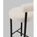 Стул полубарный Floreo букле молочный варинант исполнения - 3 | Loft Concept в Кирове