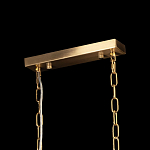 Люстра прямоугольная на цепях с прозрачными трубками и волнистым краем Nembus варинант исполнения - 12 | Loft Concept в Кирове