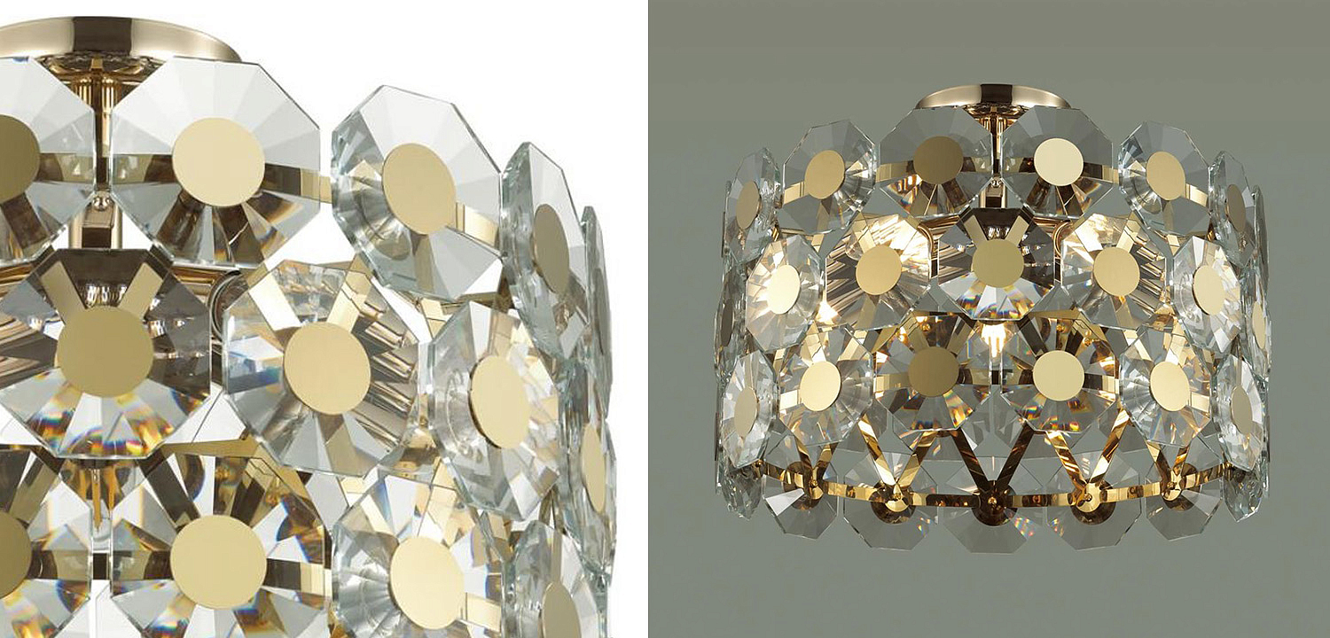 Потолочный светильник Crystal Octagons Gold Потолочный светильник Crystal Octagons Gold - Loft-Concept в Кирове