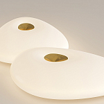 Потолочный светильник с тремя овальными матовыми плафонами TRIDalmen варинант исполнения - 2 | Loft Concept в Кирове