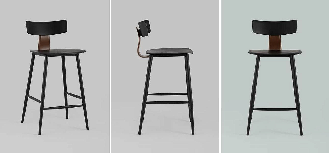 Стул Барный ANT Black Eco-Leather Стул Барный ANT Black Eco-Leather - Loft-Concept в Кирове