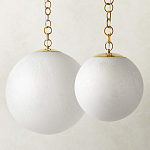 Подвесной светильник в форме шара из белого текстурного стекла Atmosphere варинант исполнения - 2 | Loft Concept в Кирове