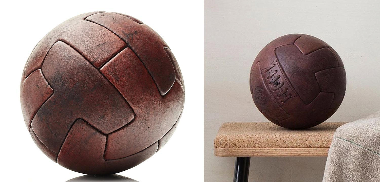 Футбольный Мяч из коричневой Кожи RETRO HERITAGE BROWN LEATHER T SOCCER BALL Футбольный Мяч из коричневой Кожи RETRO HERITAGE BROWN LEATHER T SOCCER BALL - Loft-Concept в Кирове