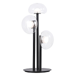 Настольная лампа с тремя прозрачными куполообразными плафонами и черным металлическим основанием Flos Wireline Lighting варинант исполнения - 1 | Loft Concept в Кирове